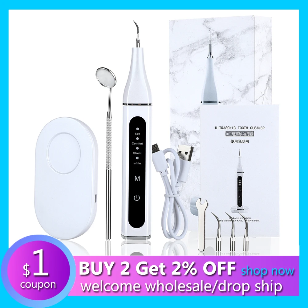 

Electric Sonic Dental Scaler Tooth Cleaner Tartar Calculus Stains Remover Oral Irrigator Water Flosser Teeth Cleaning Device