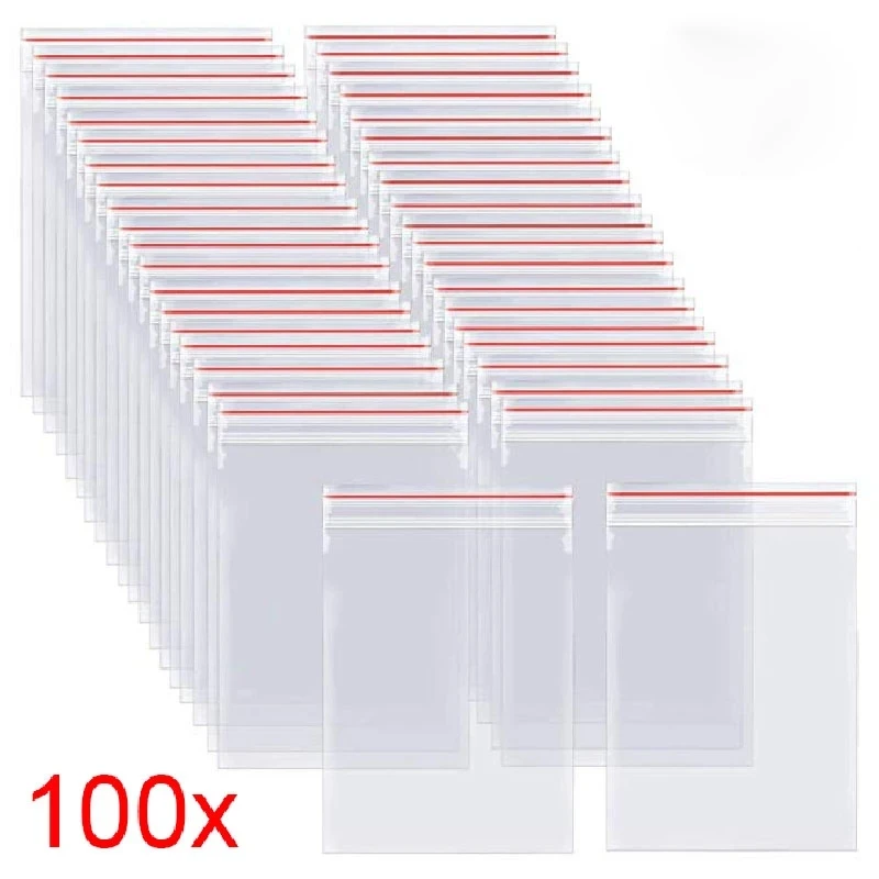 ZipLock Bags 100pcs/pack Resealable Self Seal Clear Plastic Poly Bag Food Storage Package Reclosable Vacuum Fresh Bag
ZipLock Bags 100pcs/pack Resealable Self Seal Clear Plastic Poly Bag Food Storage Package Reclosable Vacuum Fresh Bag