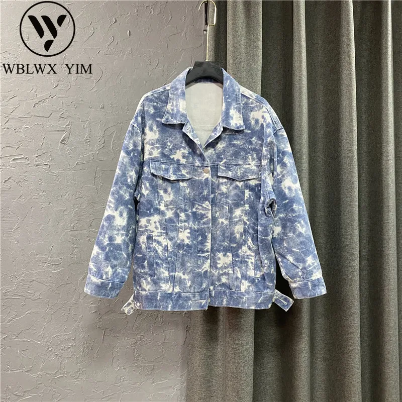 Harajuku Women Tie-dye Denim Jacket Fashion Big Pocket Long Sleeves Jeans Jacket Female Streetwear Coat Loose Jeans Coat
Harajuku Women Tie-dye Denim Jacket Fashion Big Pocket Long Sleeves Jeans Jacket Female Streetwear Coat Loose Jeans Coat
