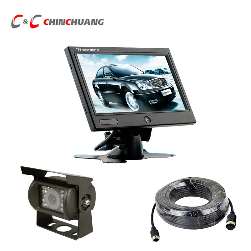 18 IR LEDs Vehicle Back Up Rear View Camera + 7" Super Slim Car Reverse Monitor + 15m Extension Cable for Truck Bus RV Van
18 IR LEDs Vehicle Back Up Rear View Camera + 7" Super Slim Car Reverse Monitor + 15m Extension Cable for Truck Bus RV Van