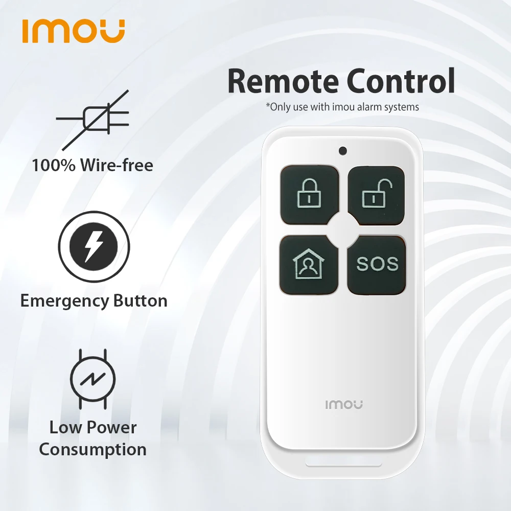 Dahua imou Smart Wireless 434Mhz 4 Bottons Remote Control Switch Controller For Home Wireless Security Alarm System(No Battery)
Dahua imou Smart Wireless 434Mhz 4 Bottons Remote Control Switch Controller For Home Wireless Security Alarm System(No Battery)
