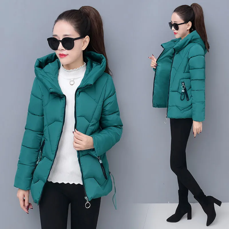 

Winter 2020 Jacket Women Coats Hooded Jackets Parkas Thick Warm Cotton Padded Female Loose Short Coat Outwear Plus Size 4xl P820