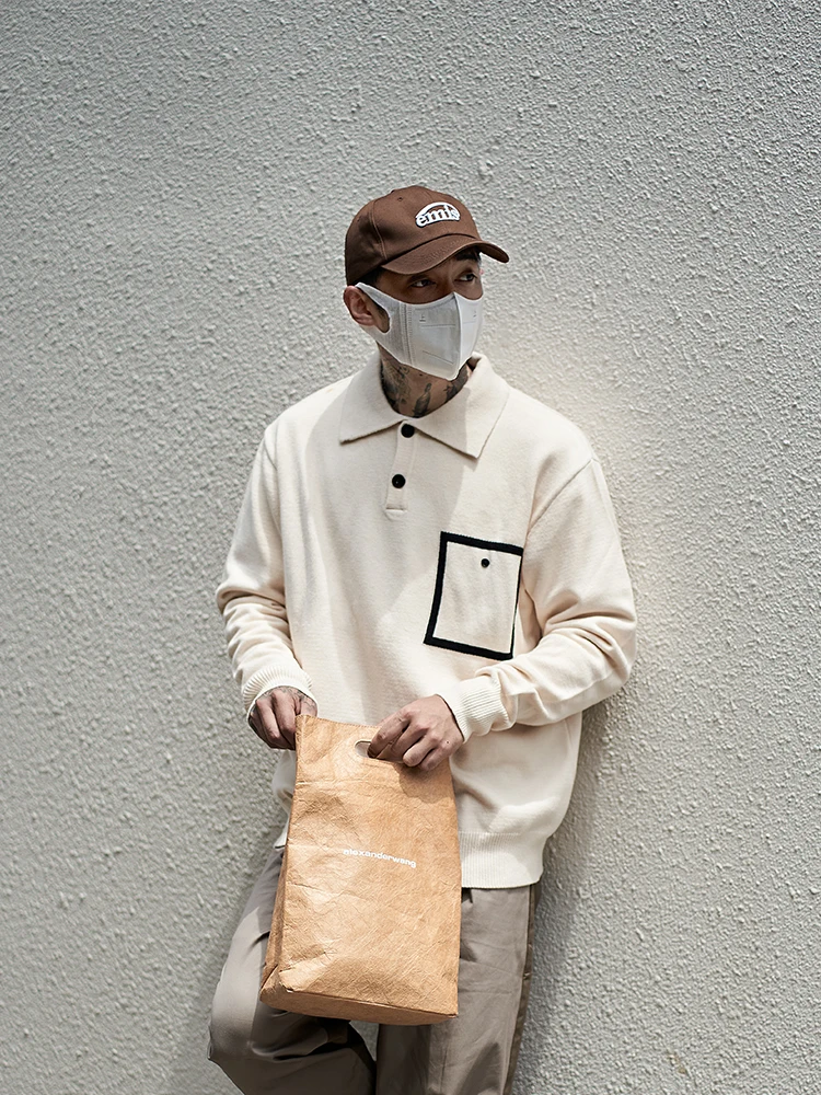 Мужской вязаный свитер с длинным рукавом, Свободный пуловер в винтажном стиле, весна-осень 2022
Мужской вязаный свитер с длинным рукавом, Свободный пуловер в винтажном стиле, весна-осень 2022