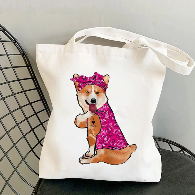 Розово-красные банданы Shopper, коргис, собака, я люблю маму, женская сумка-тоут с принтом, Женская холщовая сумка-шоппер на плечо для девушек
Розово-красные банданы Shopper, коргис, собака, я люблю маму, женская сумка-тоут с принтом, Женская холщовая сумка-шоппер на плечо для девушек