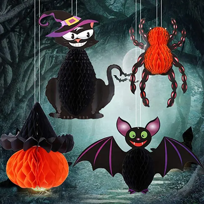 Halloween Paper Honeycomb Pendant Witch Spider Party Decoration 3D Tissue Pumpkin Halloween Decorations Table Window Supplies
Halloween Paper Honeycomb Pendant Witch Spider Party Decoration 3D Tissue Pumpkin Halloween Decorations Table Window Supplies