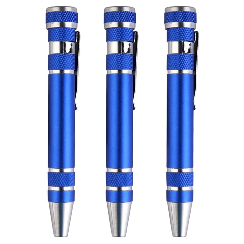 3Pcs 8 in 1 Mini Gadgets Repair Tools Pocket Screwdriver Set - Pen Style Precision Screwdriver Set Kit
3Pcs 8 in 1 Mini Gadgets Repair Tools Pocket Screwdriver Set - Pen Style Precision Screwdriver Set Kit