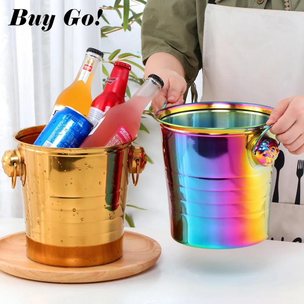 1/2PC Stainless Steel Ice Bucket Portable Ice Chiller Cooler with Tong Ice Cube Container for Wine Champagne Beer Party Bar Tool
1/2PC Stainless Steel Ice Bucket Portable Ice Chiller Cooler with Tong Ice Cube Container for Wine Champagne Beer Party Bar Tool