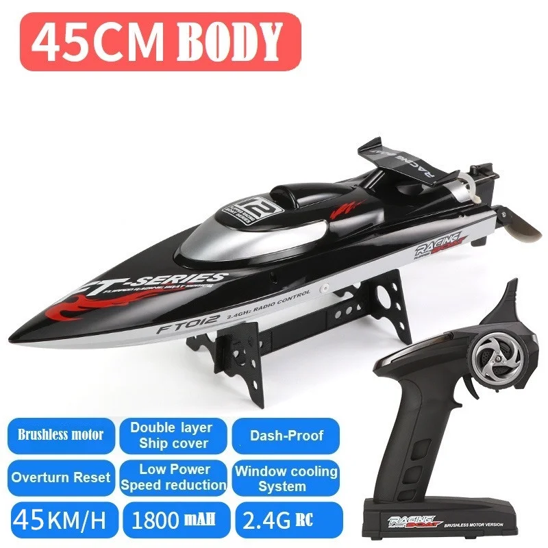 RC Boat 2.4G 4CH Brushless RC Racing Boat Triple Cover High Speedof 45km/h Water Cooling System automatic flip over RC Speedboat
RC Boat 2.4G 4CH Brushless RC Racing Boat Triple Cover High Speedof 45km/h Water Cooling System automatic flip over RC Speedboat