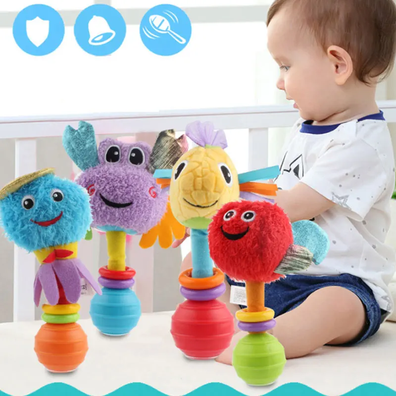 Baby Toys 0-12 Months Colourful Animals Ringbell Infant Baby Rattles Soft Plush Toys Kids Handing Mobiles Sounder Plush Toys
Baby Toys 0-12 Months Colourful Animals Ringbell Infant Baby Rattles Soft Plush Toys Kids Handing Mobiles Sounder Plush Toys