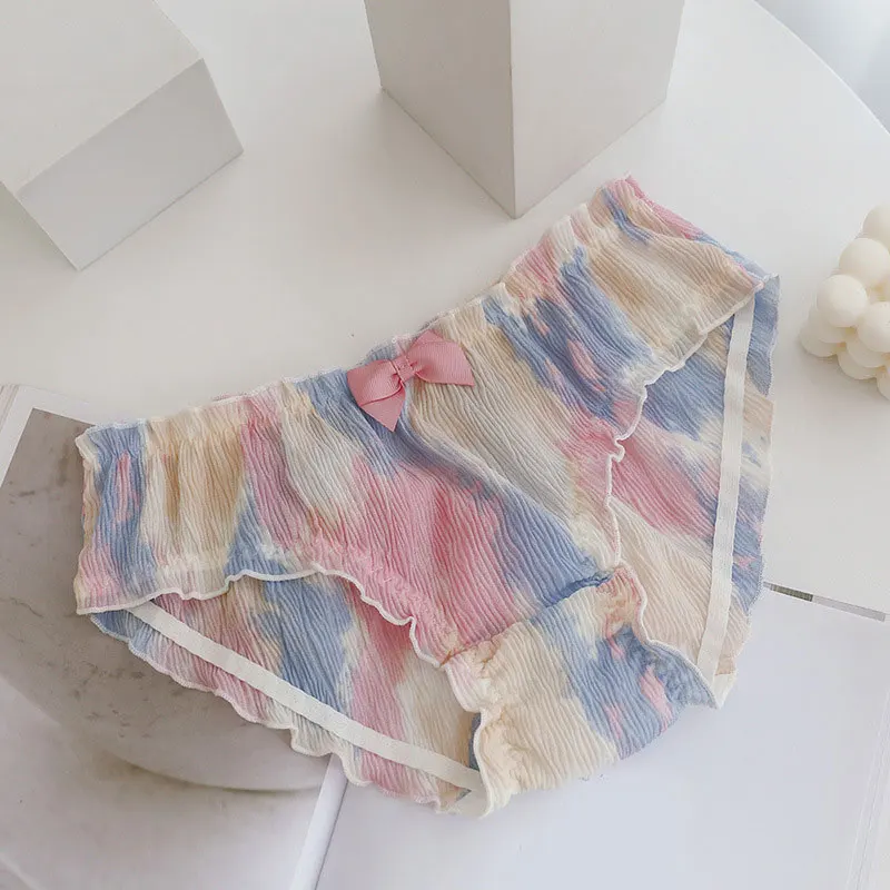 2021 Ruffle Wrinkled Panties Lace Sweet Girl Underpants Bow Ruffles Seamless Thong Transparent Underwear Mid-waist Breifs
2021 Ruffle Wrinkled Panties Lace Sweet Girl Underpants Bow Ruffles Seamless Thong Transparent Underwear Mid-waist Breifs