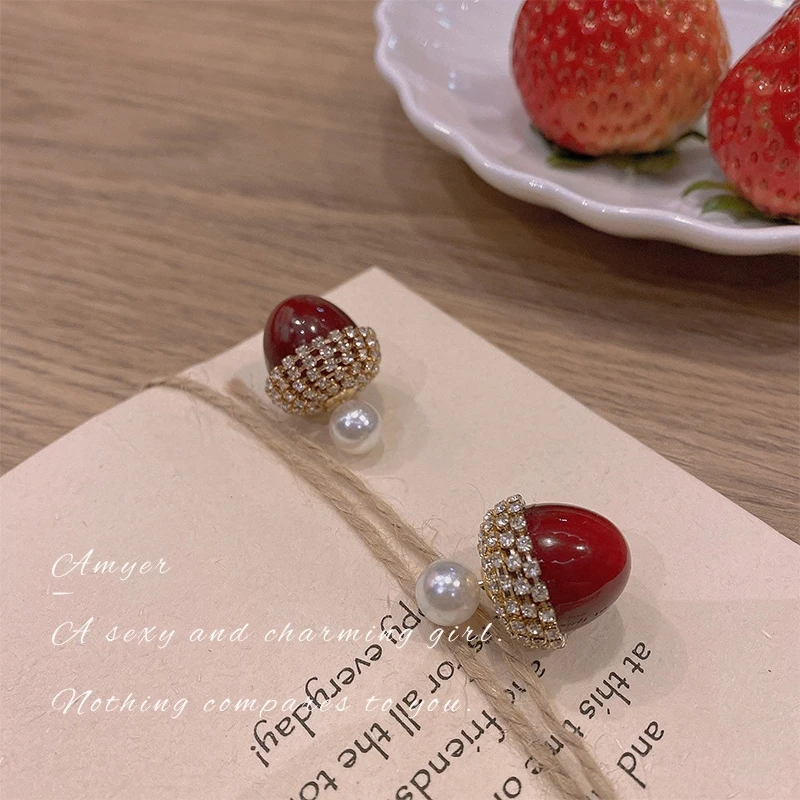 2021 Tasty Jewelry for Enchanting Girls 925 Silver Sterling with Pearl Zircon Brilliant Red Cherry 14K Gold Earrings for Women
2021 Tasty Jewelry for Enchanting Girls 925 Silver Sterling with Pearl Zircon Brilliant Red Cherry 14K Gold Earrings for Women