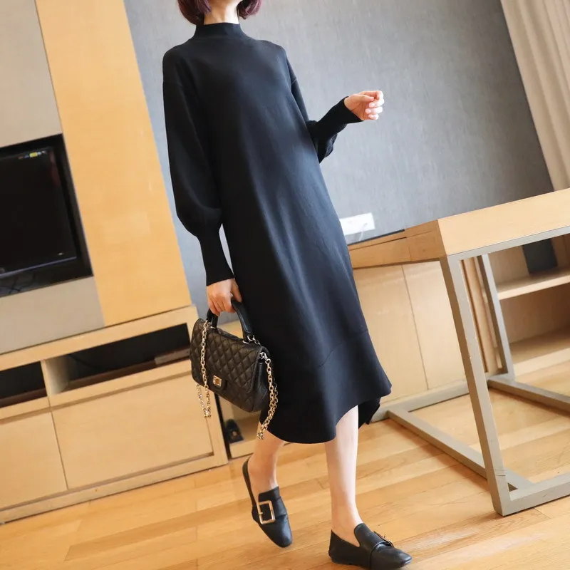 TVVOVVIN Turtleneck Loose Thick Mid-match Dress Korean Winter Lantern Sleeve Solid Color Knitting Wear F109
TVVOVVIN Turtleneck Loose Thick Mid-match Dress Korean Winter Lantern Sleeve Solid Color Knitting Wear F109