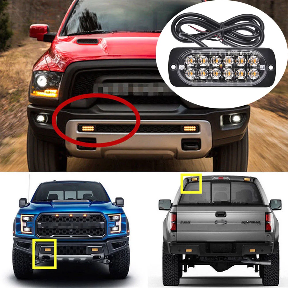 New 4 Pcs Amber 12 LED 36W Strobe Work Light Bar Beacon Flash Emergency Car Accessories Wholesale Quick Delivery Dropshipping
New 4 Pcs Amber 12 LED 36W Strobe Work Light Bar Beacon Flash Emergency Car Accessories Wholesale Quick Delivery Dropshipping