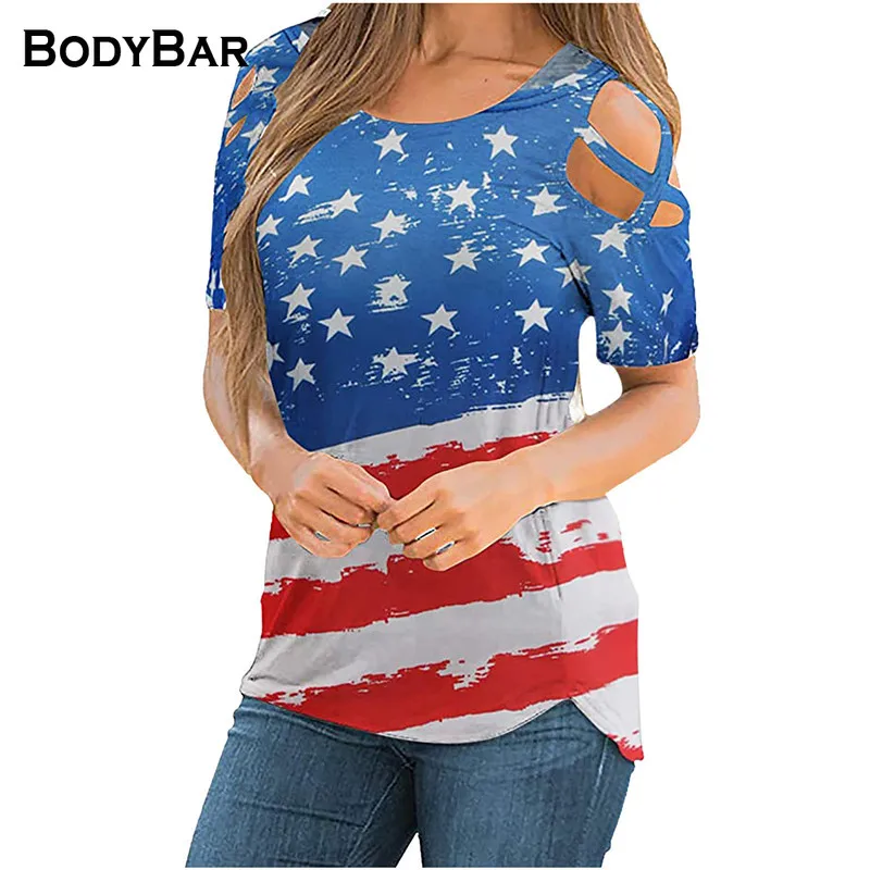 Striped Printed Stitching Pullover Hollow Short-sleeved Top Loose Round Neck Streetwear For Female 2021 Independence Day Hot Top
Striped Printed Stitching Pullover Hollow Short-sleeved Top Loose Round Neck Streetwear For Female 2021 Independence Day Hot Top
