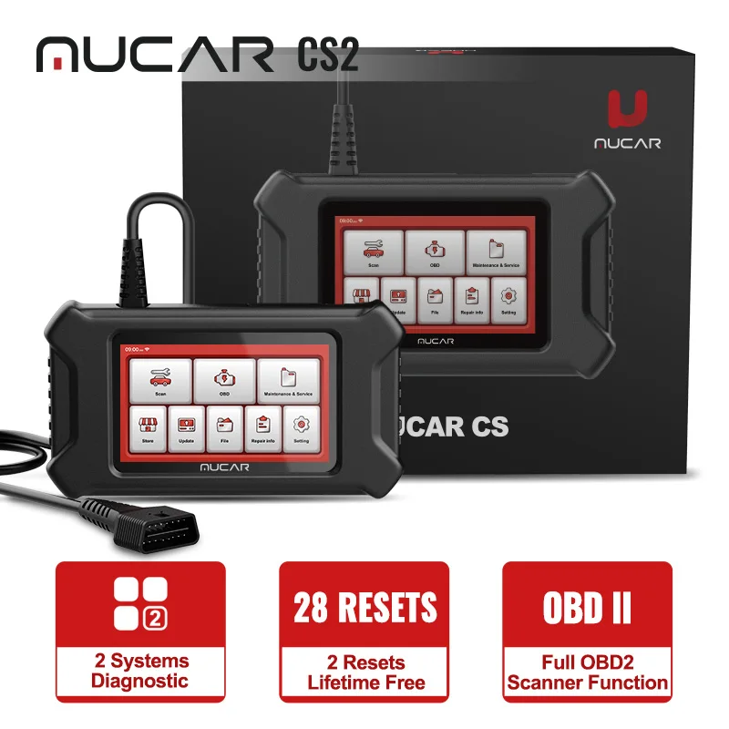 

THINKCAR MUCAR CS2 Профессиональный инструмент для диагностики автомобиля OBD2 сканер ABS/SRS система 28 сброс обслуживания двигателя автоматический сч...