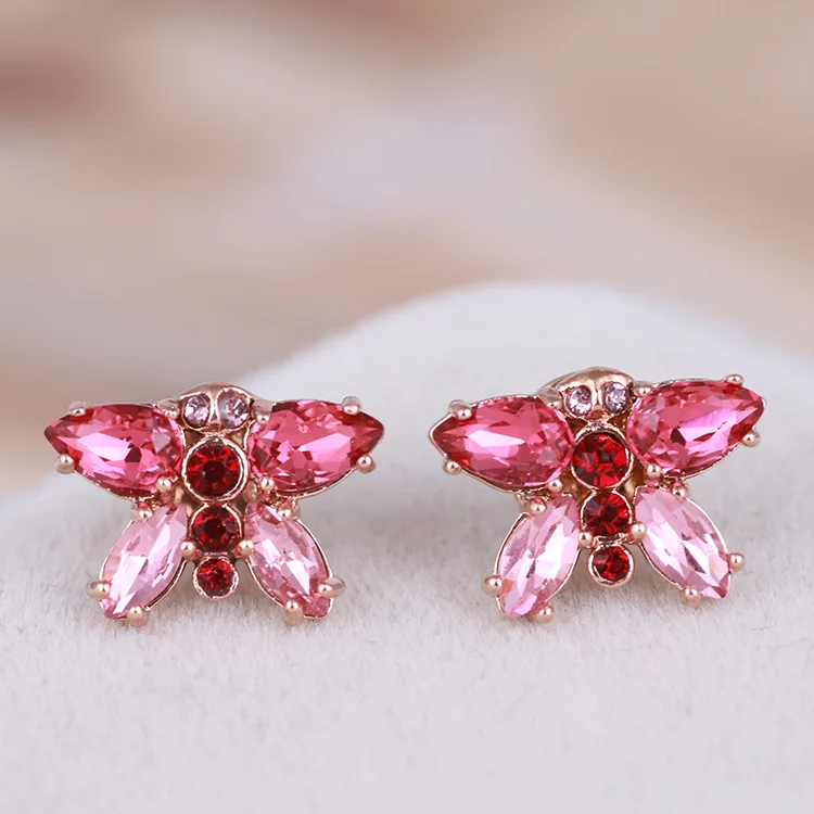 European and American Sweet Fresh Inlaid Crystal Gem Butterfly Delicate Earrings Earrings for Women
European and American Sweet Fresh Inlaid Crystal Gem Butterfly Delicate Earrings Earrings for Women