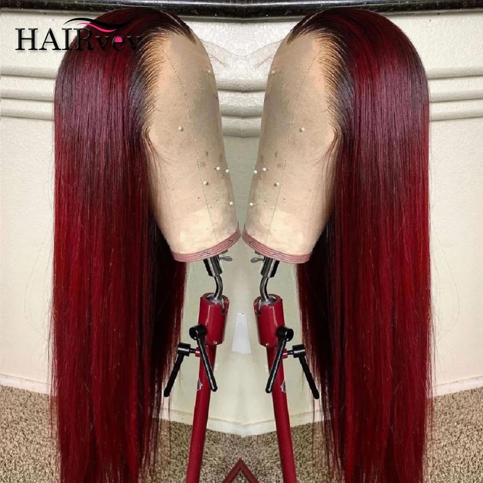 28 30 Inch 99J Colored 13X1 Transparent Lace Front Human Hair Wig Bone Straight Remy Peruvian Burgundy Human Hair Wigs For Women
28 30 Inch 99J Colored 13X1 Transparent Lace Front Human Hair Wig Bone Straight Remy Peruvian Burgundy Human Hair Wigs For Women