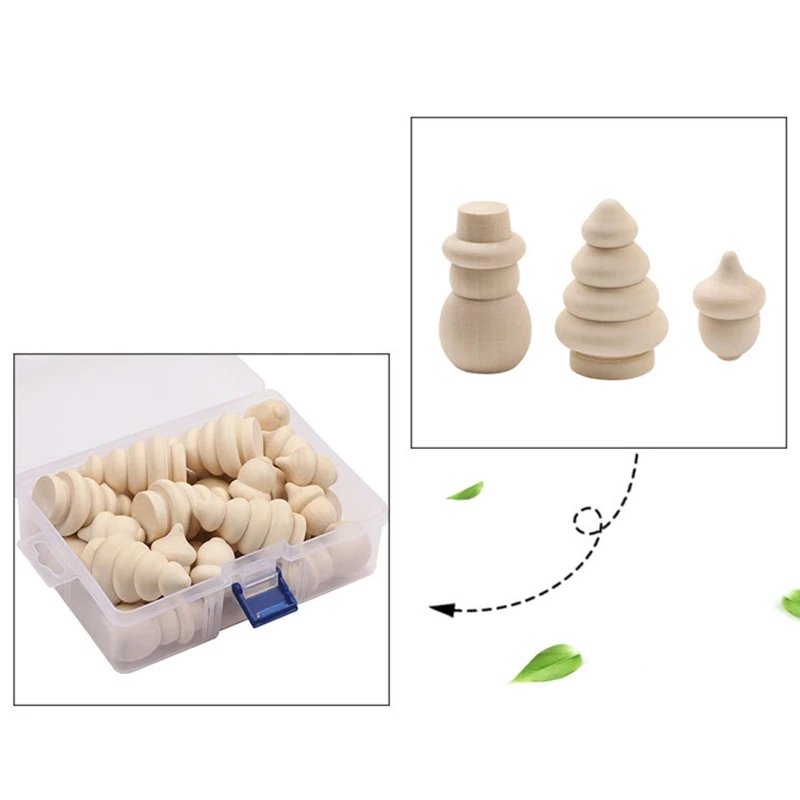26pcs/box Schima Superba Burlywood Wooden Snowman Xmas Tree Acorn Children DIY Painted Carved Toy Wood Color Crafts
26pcs/box Schima Superba Burlywood Wooden Snowman Xmas Tree Acorn Children DIY Painted Carved Toy Wood Color Crafts