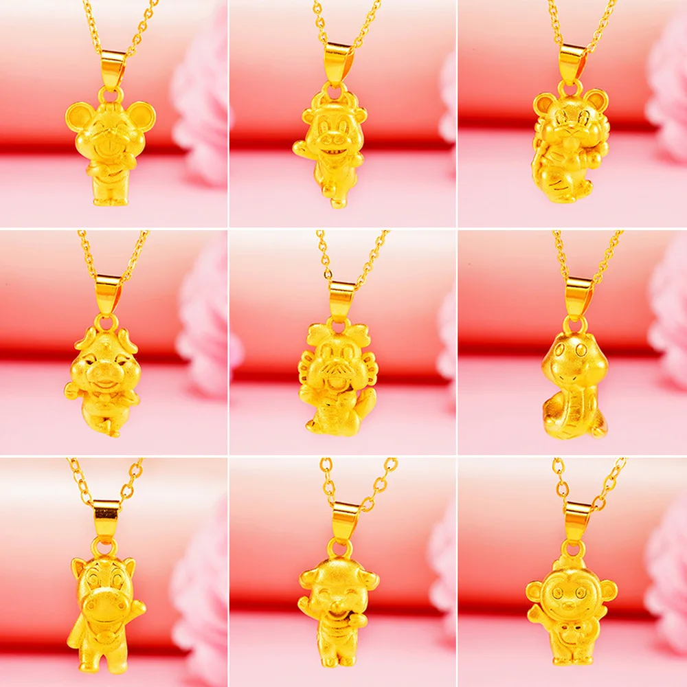 12 Zodiac Constellation 3D Carve animals Pendant Necklace Simple 24K gold Bead Clavicle Chain Necklace women girl Couple Jewelry
12 Zodiac Constellation 3D Carve animals Pendant Necklace Simple 24K gold Bead Clavicle Chain Necklace women girl Couple Jewelry
