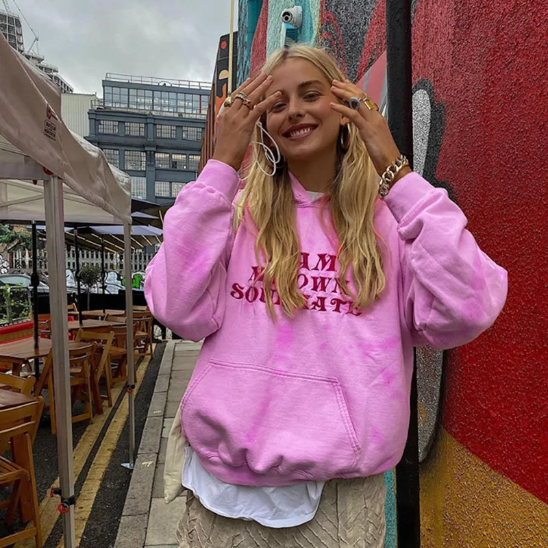 Sweet Cute Pink Tiy Dye Print Hoodies Women Letter Embroidery Sweatshirt Oversize 2021 Autumn Winter Fahsion Pullover Top Hoodie
Sweet Cute Pink Tiy Dye Print Hoodies Women Letter Embroidery Sweatshirt Oversize 2021 Autumn Winter Fahsion Pullover Top Hoodie