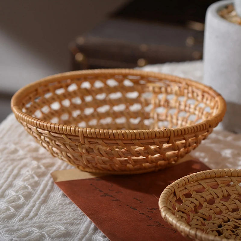 2 Pcs Round Hand Woven Storage Basket Rattan Bread Basket Fruit Basket for Home Kitchen Organizer a & B
2 Pcs Round Hand Woven Storage Basket Rattan Bread Basket Fruit Basket for Home Kitchen Organizer a & B