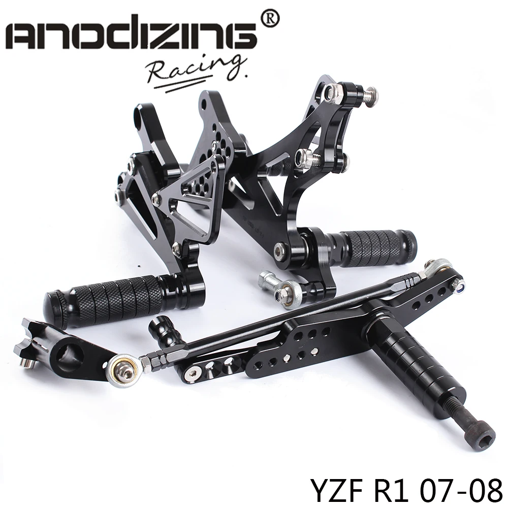 Full CNC Aluminum Motorcycle Adjustable Rearsets Rear Sets Foot Pegs For YAMAHA YZF-R1 2007-2008
Full CNC Aluminum Motorcycle Adjustable Rearsets Rear Sets Foot Pegs For YAMAHA YZF-R1 2007-2008