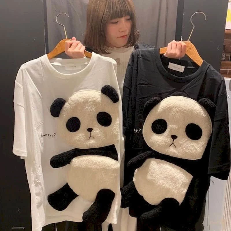 New Men's Women's T-shirts Plus Size Couples Japanese Sweet Cute Panda Embroidery Letter Printing Loose Short-sleeved Tshirt Top
New Men's Women's T-shirts Plus Size Couples Japanese Sweet Cute Panda Embroidery Letter Printing Loose Short-sleeved Tshirt Top