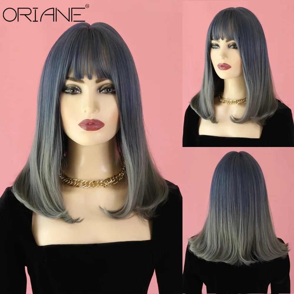 ORIANE Blue Gray Synthetic Wigs For Women Straight Daily Cosplay Wig High Temperature Fiber Fluffy Natural Soft Layered Wigs
ORIANE Blue Gray Synthetic Wigs For Women Straight Daily Cosplay Wig High Temperature Fiber Fluffy Natural Soft Layered Wigs