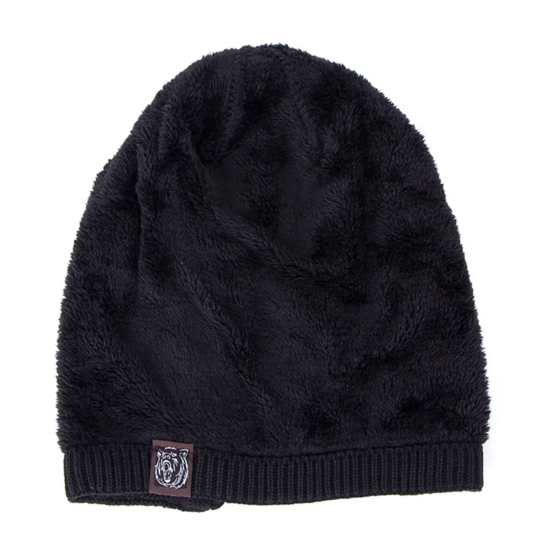 Hat Korean Style Fashionable Knitted Woolen Cap Winter Fleece-Lined Warm Black Bear Small Icon Pullover Men's Outdoor Hat
Hat Korean Style Fashionable Knitted Woolen Cap Winter Fleece-Lined Warm Black Bear Small Icon Pullover Men's Outdoor Hat