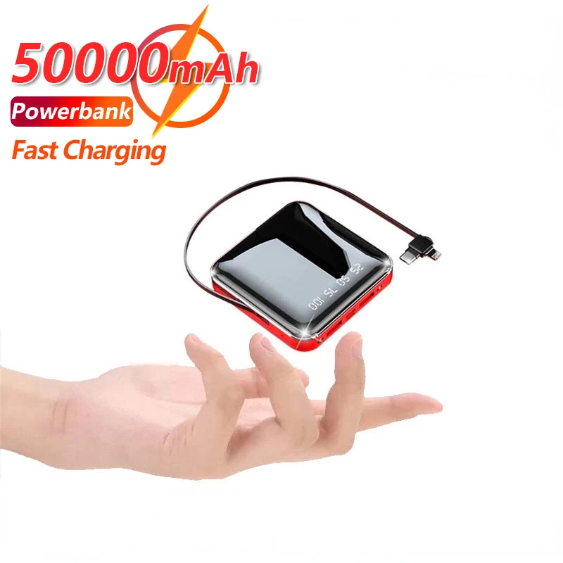 50000mAh Mini Power Bank with Data Cable LED Flashlight LCD Digital Display External Battery Charger for Xiaomi IPhone Samsung
50000mAh Mini Power Bank with Data Cable LED Flashlight LCD Digital Display External Battery Charger for Xiaomi IPhone Samsung