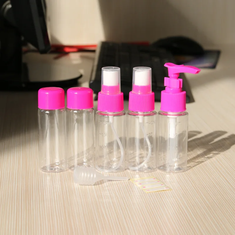7pcs/Set Mini Travel Cosmetic Refillable Bottles Plastic Transparent Empty Bottles Face Cream Eyeshadow Makeup Container Bottle
7pcs/Set Mini Travel Cosmetic Refillable Bottles Plastic Transparent Empty Bottles Face Cream Eyeshadow Makeup Container Bottle