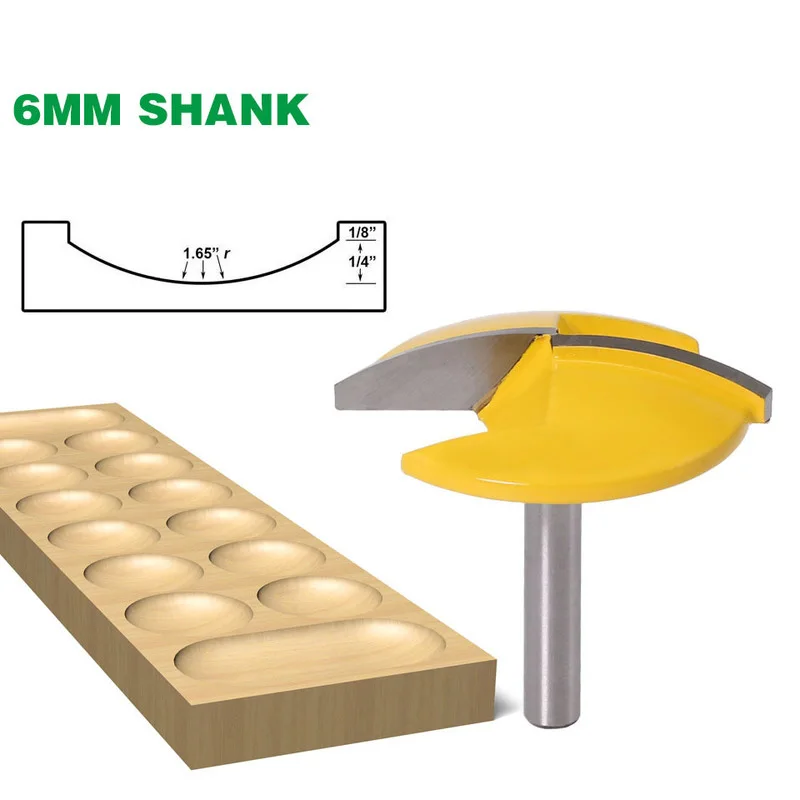 1PC 6mm Shank Milling Boring Tool Small Bowl Router Bit 1.65"r Radius 44.5mm Wide Door Knife Woodworking Thin Milling Cutter
1PC 6mm Shank Milling Boring Tool Small Bowl Router Bit 1.65"r Radius 44.5mm Wide Door Knife Woodworking Thin Milling Cutter