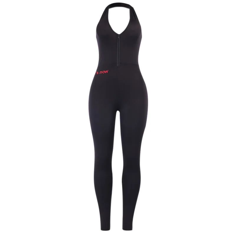 new trending one piece corset open back sweat suits for adult letter print black women jumpsuits 
new trending one piece corset open back sweat suits for adult letter print black women jumpsuits