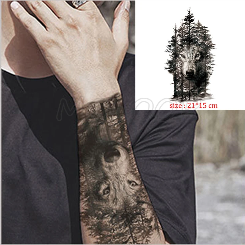 Black Wolf Forest Tribal Fox Flower Tattoos Waterproof Temporary Sticker Tree Animal Fake Tattoo for Men Body Art Custom Tatoos
Black Wolf Forest Tribal Fox Flower Tattoos Waterproof Temporary Sticker Tree Animal Fake Tattoo for Men Body Art Custom Tatoos