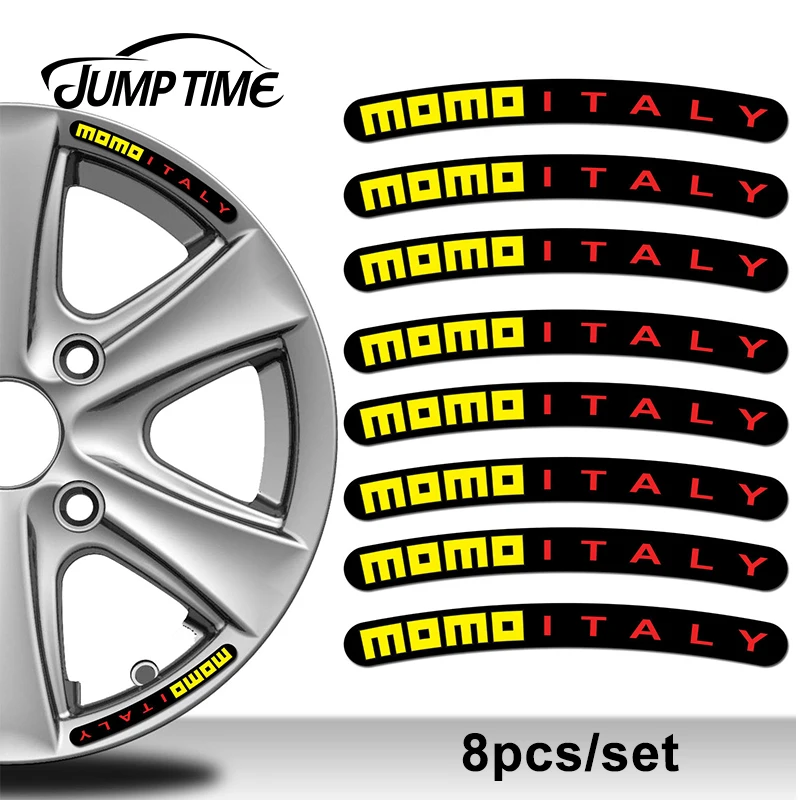 Время прыжка 13 см x 1 3 8 шт. для Momo Italy Rim Наклейка на колеса в полоску набор эмблем