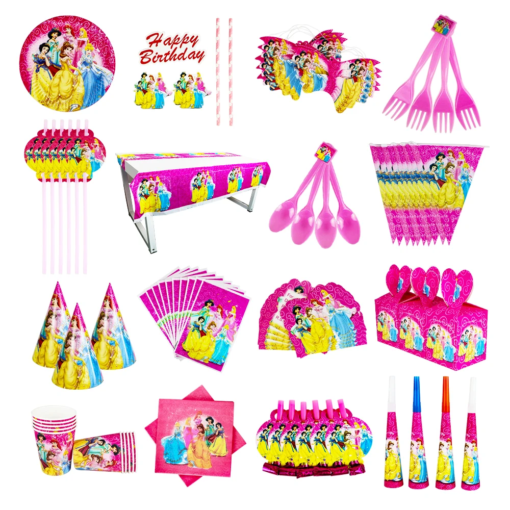 Disney Six Princess Cinderella Snow White Plates Cups Straws Birthday Party Supplies Girls Disposable Tableware Table Decoration
Disney Six Princess Cinderella Snow White Plates Cups Straws Birthday Party Supplies Girls Disposable Tableware Table Decoration