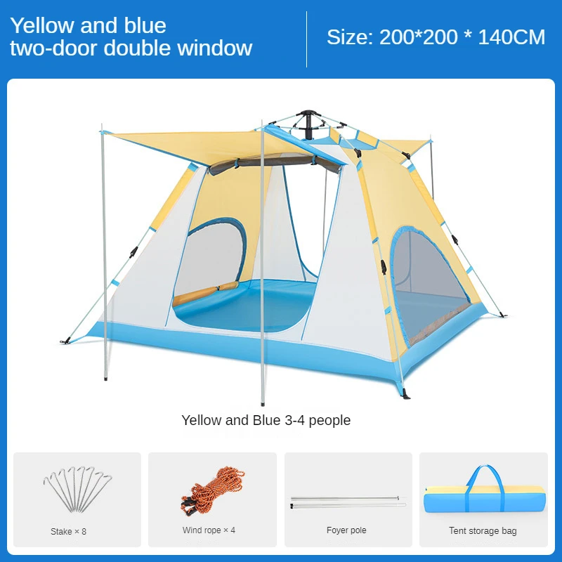 BSWolf 3-4 People Outdoor Automatic Camping Thickening Children Rainproof Picnic Double Doors Double Windows Four Seasons Tent
BSWolf 3-4 People Outdoor Automatic Camping Thickening Children Rainproof Picnic Double Doors Double Windows Four Seasons Tent