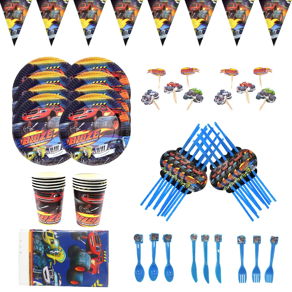 Boy Birthday Blaze Monster Machines Theme Party Disposable Tableware Set Cup Plate Tablecloth Straw Party Supplies
Boy Birthday Blaze Monster Machines Theme Party Disposable Tableware Set Cup Plate Tablecloth Straw Party Supplies