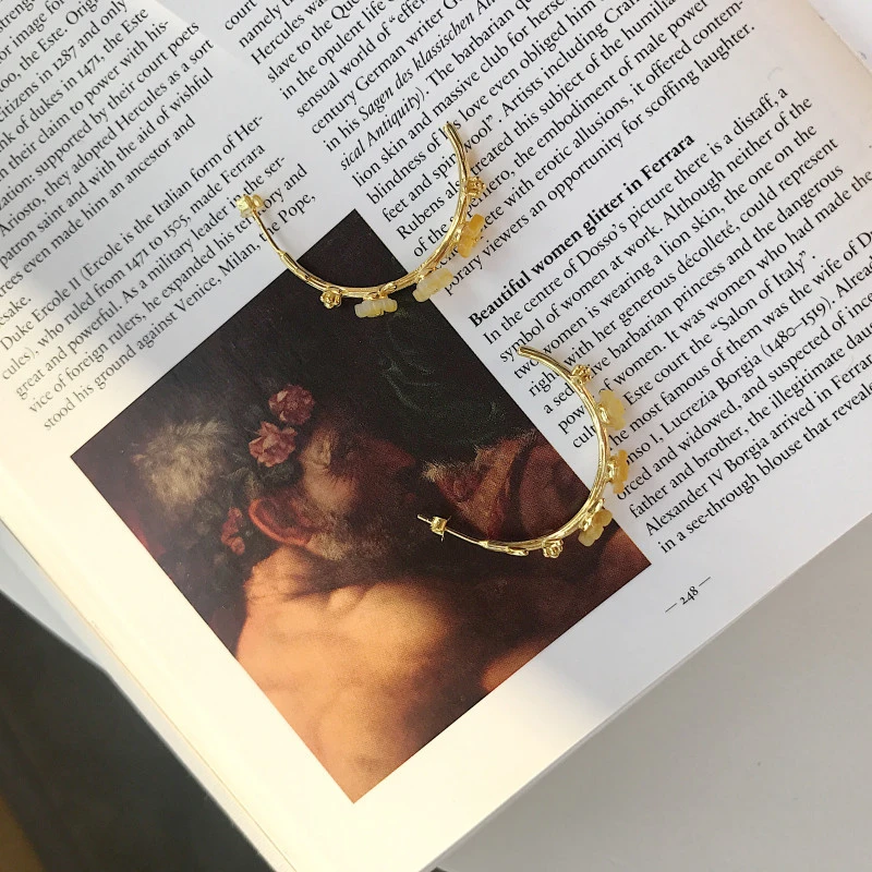 925 Sterling Silver Flower Hoop Earrings For Women Chic Sweet yellow Big Round Circle Earrings Wedding Party Jewelry Bijoux
925 Sterling Silver Flower Hoop Earrings For Women Chic Sweet yellow Big Round Circle Earrings Wedding Party Jewelry Bijoux