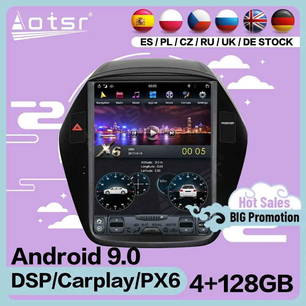 Мультимедийный стереопроигрыватель на Android с экраном 128 ГГц Тесла для Hyundai ix35 2009 2010 2011 2012 2013 2014 2015 2016, головное устройство с GPS-радио
Мультимедийный стереопроигрыватель на Android с экраном 128 ГГц Тесла для Hyundai ix35 2009 2010 2011 2012 2013 2014 2015 2016, головное устройство с GPS-радио