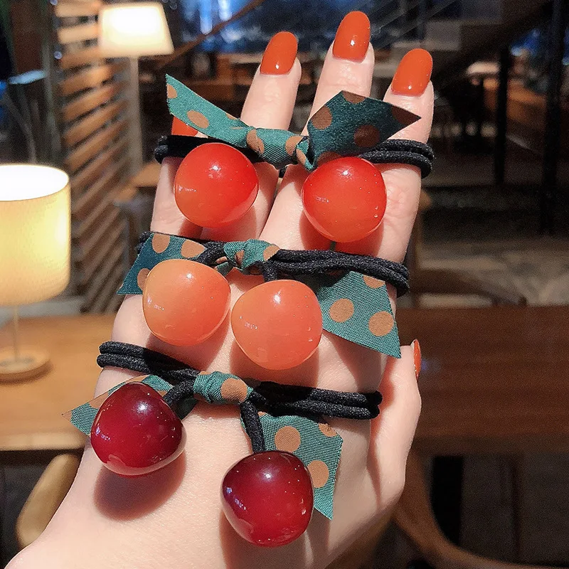 Acrylic Cherry Bowknot Hair Tie Elastic Band Rubber Rope for Woman Girl Scrunchies Hair Accessories Wholesale Dropshipping
Acrylic Cherry Bowknot Hair Tie Elastic Band Rubber Rope for Woman Girl Scrunchies Hair Accessories Wholesale Dropshipping