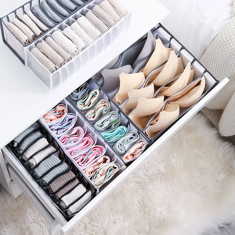 Household Solid Color Storage Box Folding Socks Bra Underwear Storage Bag Multiple Grids AA
Household Solid Color Storage Box Folding Socks Bra Underwear Storage Bag Multiple Grids AA