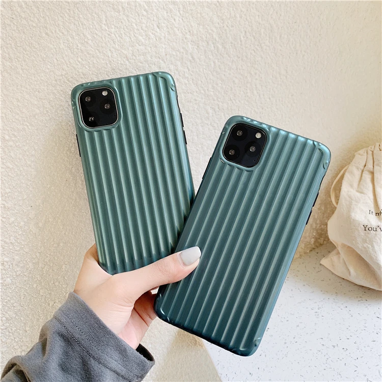 Роскошные темно зеленые антиосенние гладкие чехлы для телефонов iphone 11pro MAX XS Max X XR