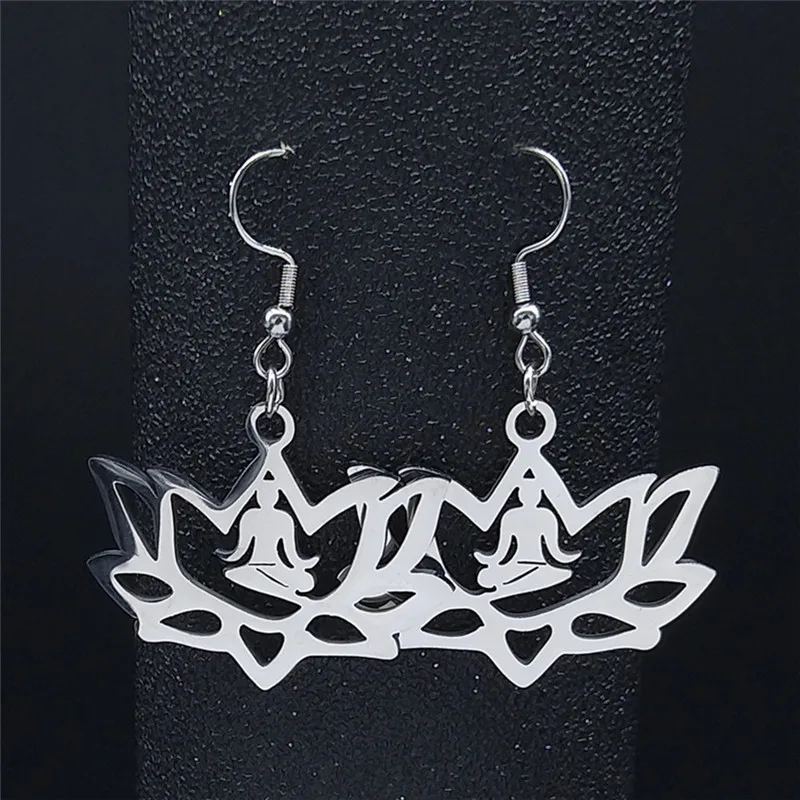 Bohemia Lotus Yoga Gilr Stainless Steel Flower of Life Drop Earrings Women Silver Color Earring Jewelry pendientes flor E1013S04
Bohemia Lotus Yoga Gilr Stainless Steel Flower of Life Drop Earrings Women Silver Color Earring Jewelry pendientes flor E1013S04