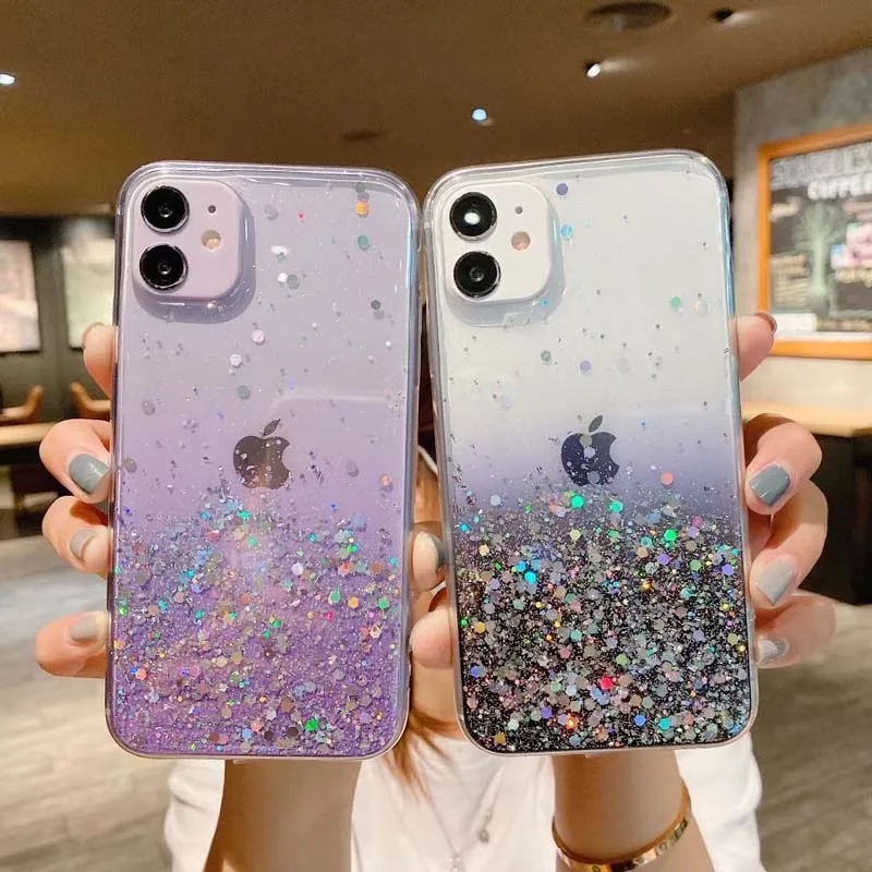 Transparent Case For iPhone 11 12 mini Pro Max XS X XR 7 8 plus SE 2020 Soft Clear Glitter Gradient Rainbow Sequins Coque Cover
Transparent Case For iPhone 11 12 mini Pro Max XS X XR 7 8 plus SE 2020 Soft Clear Glitter Gradient Rainbow Sequins Coque Cover