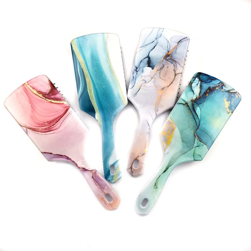 Marble Pattern Hair Brush Massage Electroplate For Salon Hairdressing Straight Curly Styling Women Girls Hair Comb Styling Tool
Marble Pattern Hair Brush Massage Electroplate For Salon Hairdressing Straight Curly Styling Women Girls Hair Comb Styling Tool