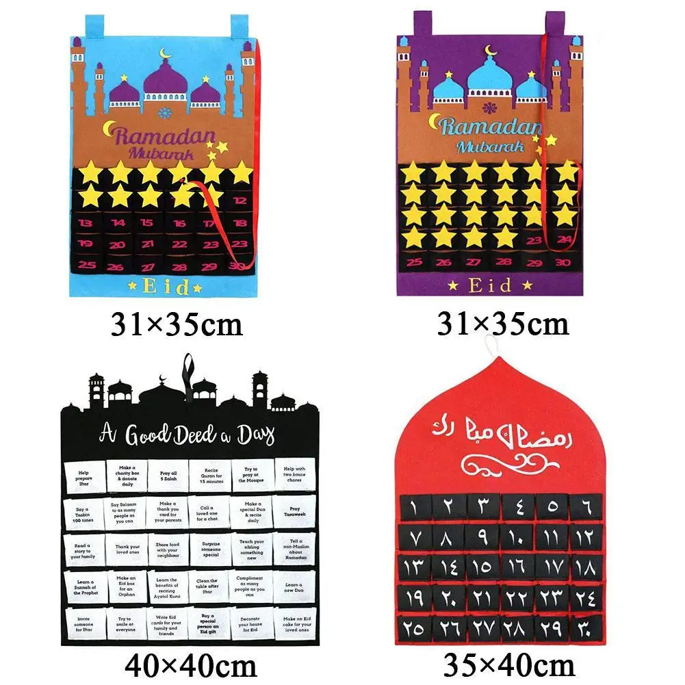 Ramadan Mubarak 30 Days Advent Calendar Hanging Felt Supplie Ramadan Countdown Curtain Decoration Mubarak Calendar Deco Eid V4Y8
Ramadan Mubarak 30 Days Advent Calendar Hanging Felt Supplie Ramadan Countdown Curtain Decoration Mubarak Calendar Deco Eid V4Y8