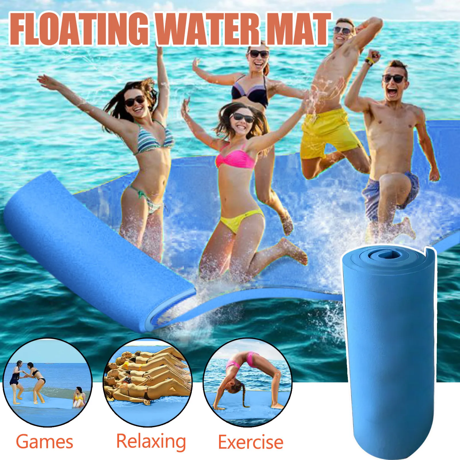 180cm X 60cm X 2cm Floating Water Mat Water Slide Stand Up Paddle For Pool And Sea Xpe Material Can Float Briskly On The Water 
180cm X 60cm X 2cm Floating Water Mat Water Slide Stand Up Paddle For Pool And Sea Xpe Material Can Float Briskly On The Water