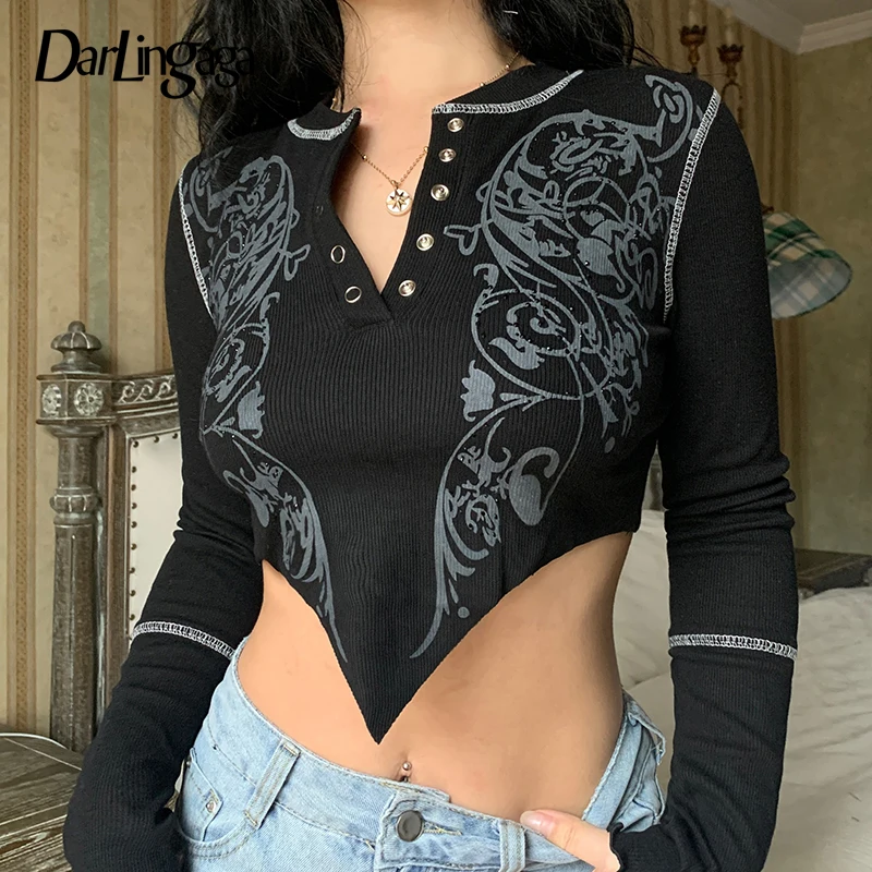 Darlingaga Grunge Fairycore Gothic Clothes Print Women's T-shirts Y2K Graphic Tee Skinny Dark Academia Crop Tops Street Vintage
Darlingaga Grunge Fairycore Gothic Clothes Print Women's T-shirts Y2K Graphic Tee Skinny Dark Academia Crop Tops Street Vintage