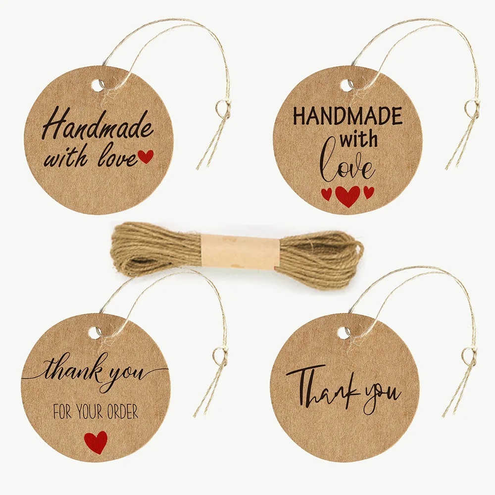 50pcs/Pack Kraft Paper Gift Tags Hand Made Labels for Wedding Party Decoration Hang Paper Gift Cookies Display Packing Label
50pcs/Pack Kraft Paper Gift Tags Hand Made Labels for Wedding Party Decoration Hang Paper Gift Cookies Display Packing Label